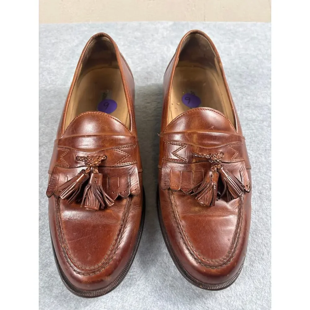 Johnston & Murphy Loafer Shoes Men's Size‎ 9M Brown Leather Tassel Formal Office